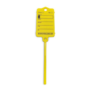 Keytag i gul plast 200pack